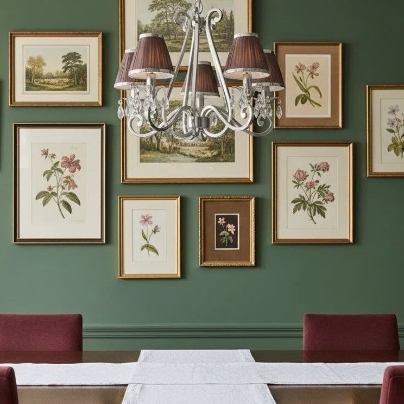 Talonis Multi-light Fabric Chandelier - Elegant Metal Curved Arms for Dining and Living K1900