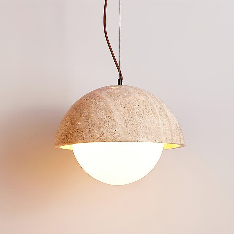 Travertine Creative Hemispherical Pendant Lamp K339