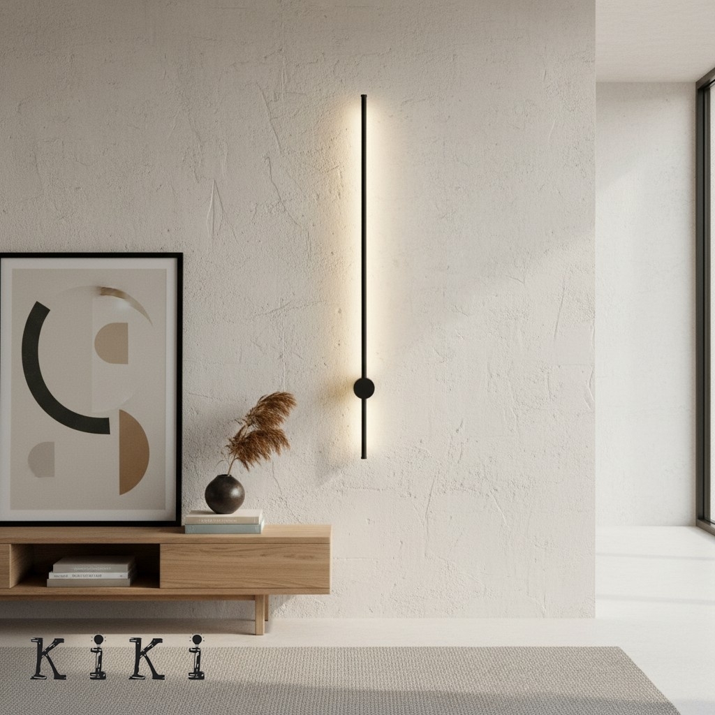Nordic Architectural Style Linear LED Wall Lamp - Minimalist Light for Entryway or Living Room