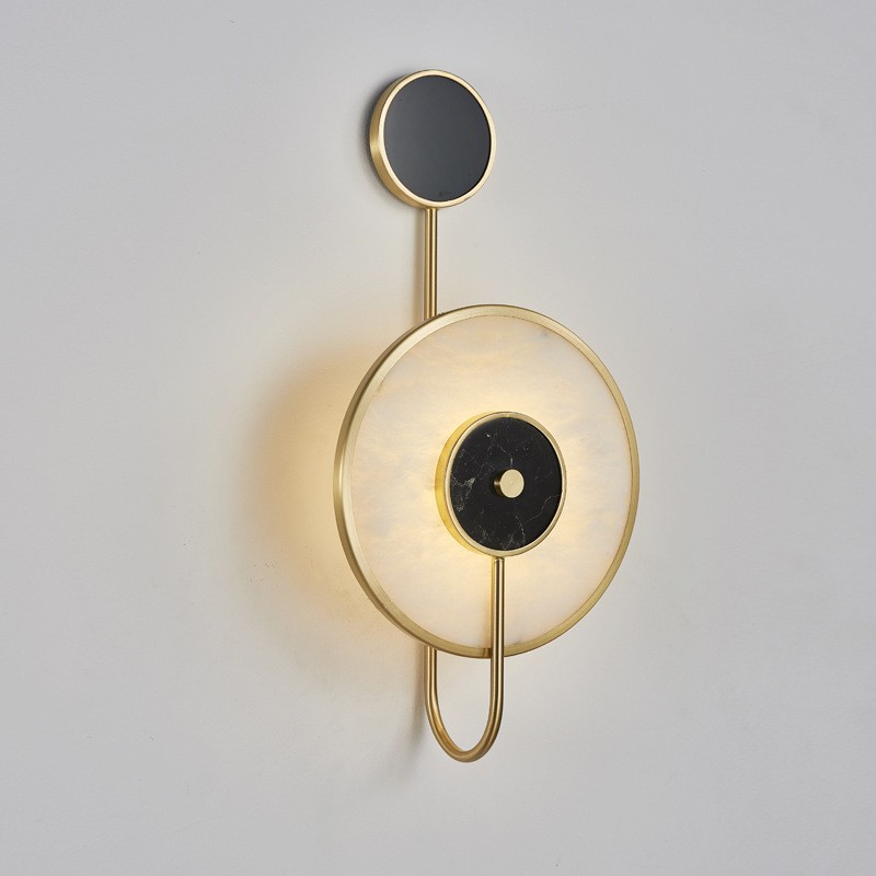 Modern Circle Marble Wall Sconce For Bedroom K808