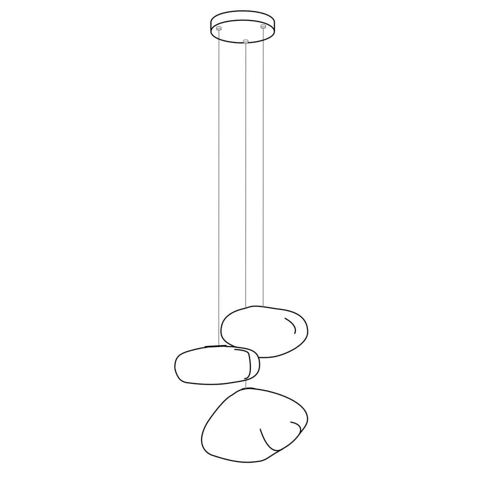 Multi-Head Irregular Glass Bubble Chandelier K216