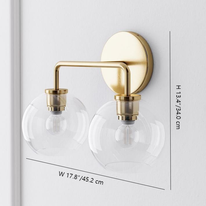 Selvion Artistic Globe Sconce Light - Handcrafted Glass Sculptural Wall Fixture K1158