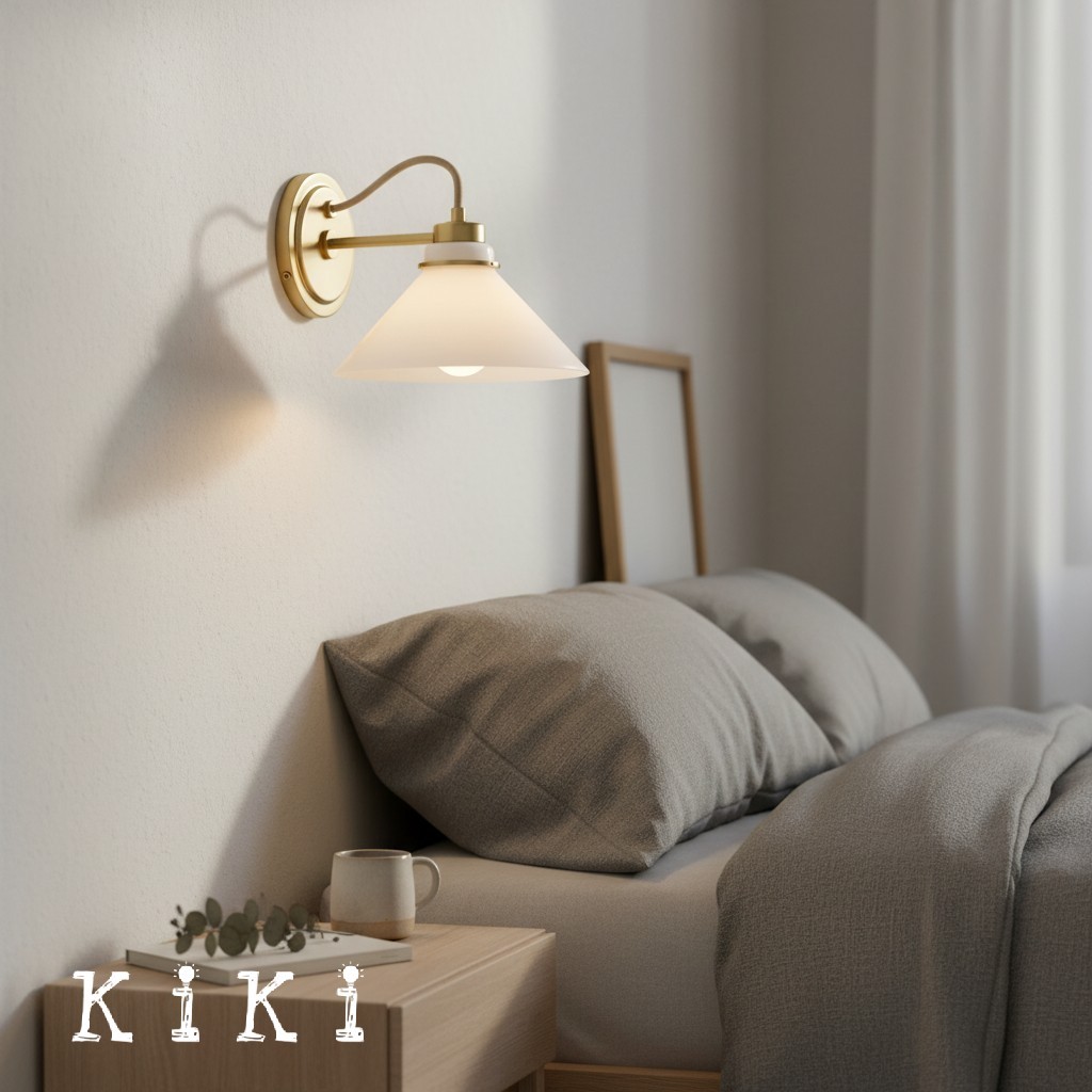 Aurenza Farmhouse Wall Sconce – Metal Or Glass Lighting for Entrance or Bedroom K1140