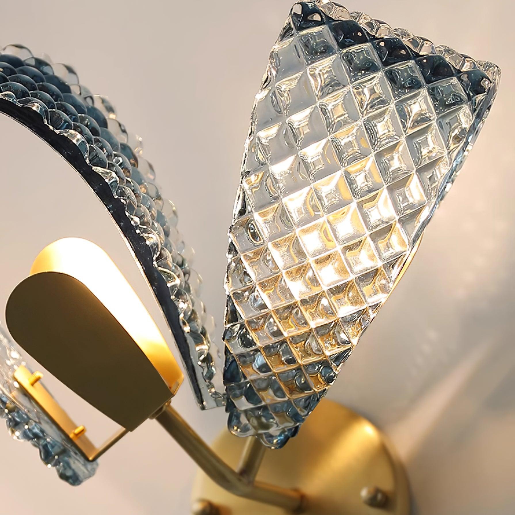 Creative Light Luxury Blue Ribbon Wall Lamp K265