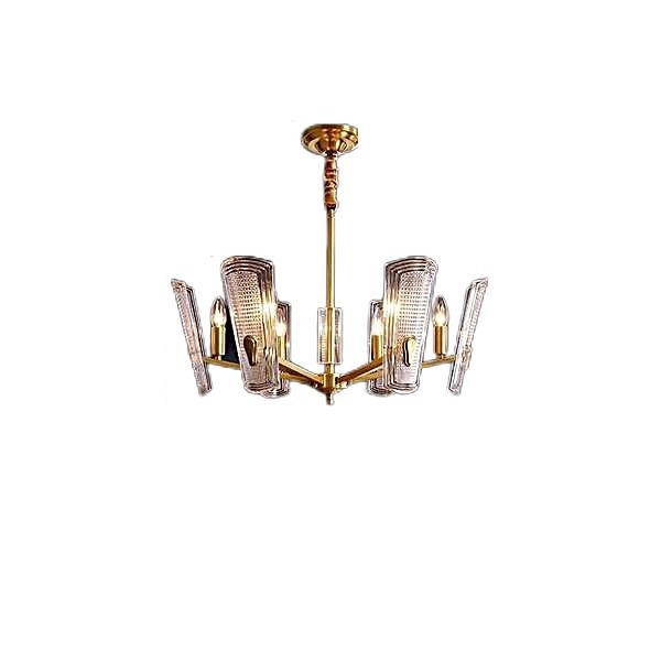Glass Disks Chandelier/Brass