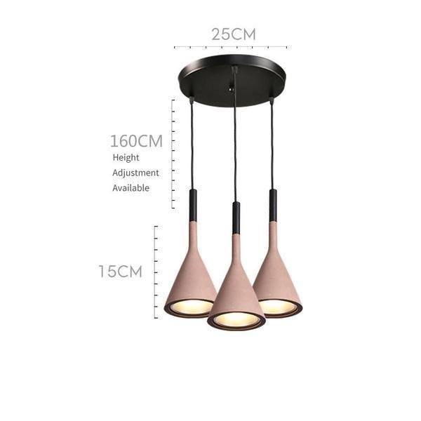 Minimalist Aplomb Pendant Light - Cement Cone Pendant Light for Kitchen Island