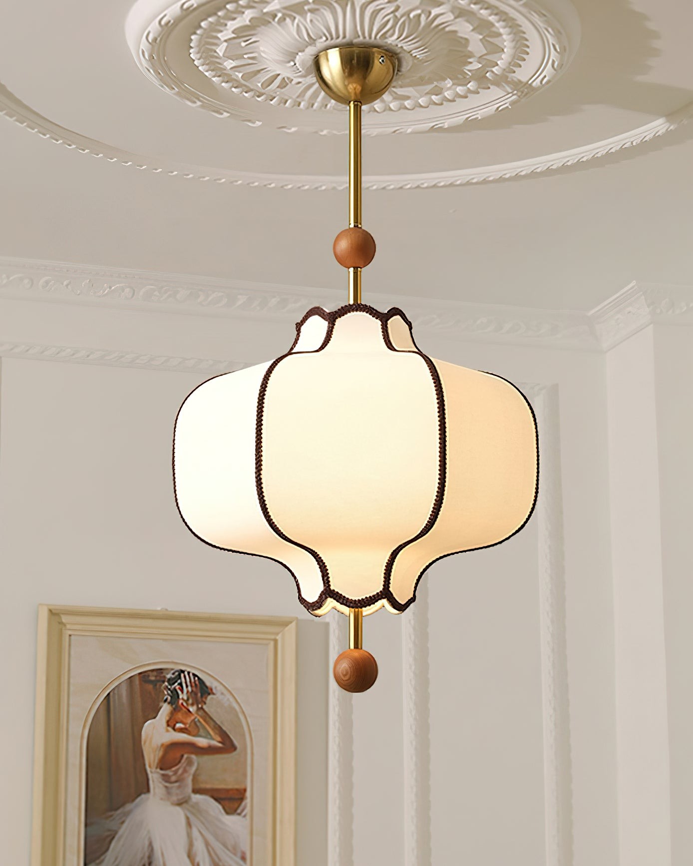 Vintage Textured Fabric Pendant Light K444