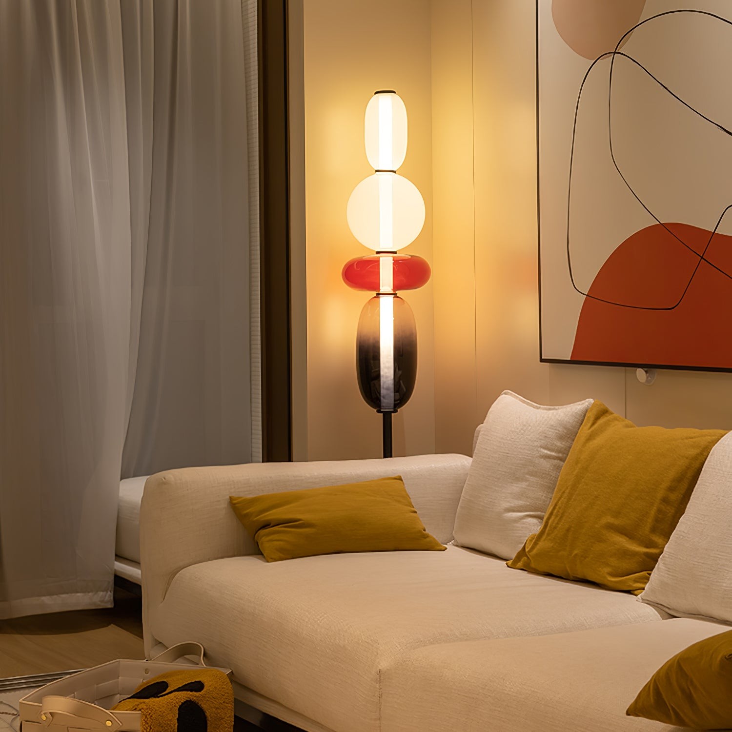 Nordic Creative Minimalist Luxury Glass Floor Light For Living Room K290