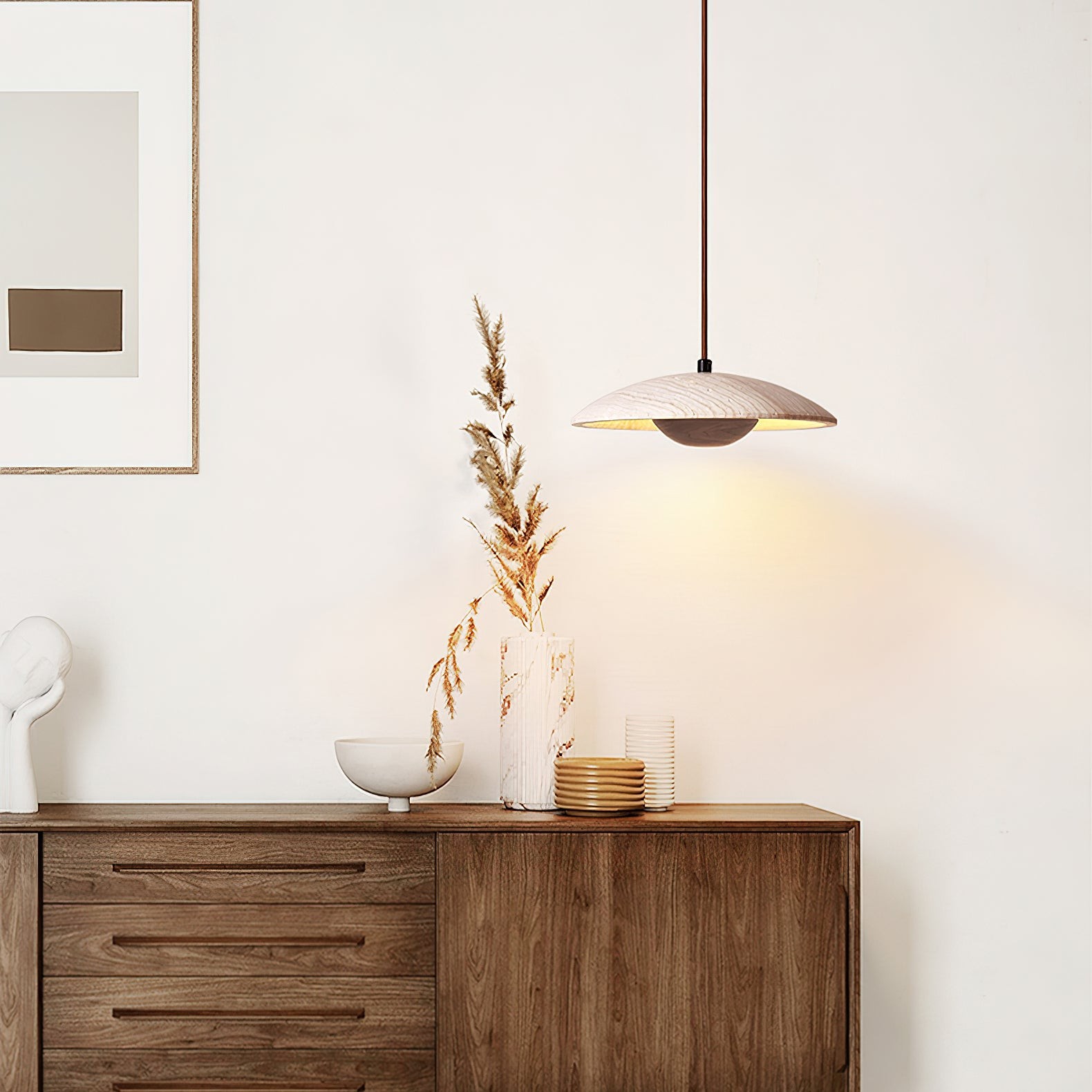 Cream Style Wood Pendant Lamp K668