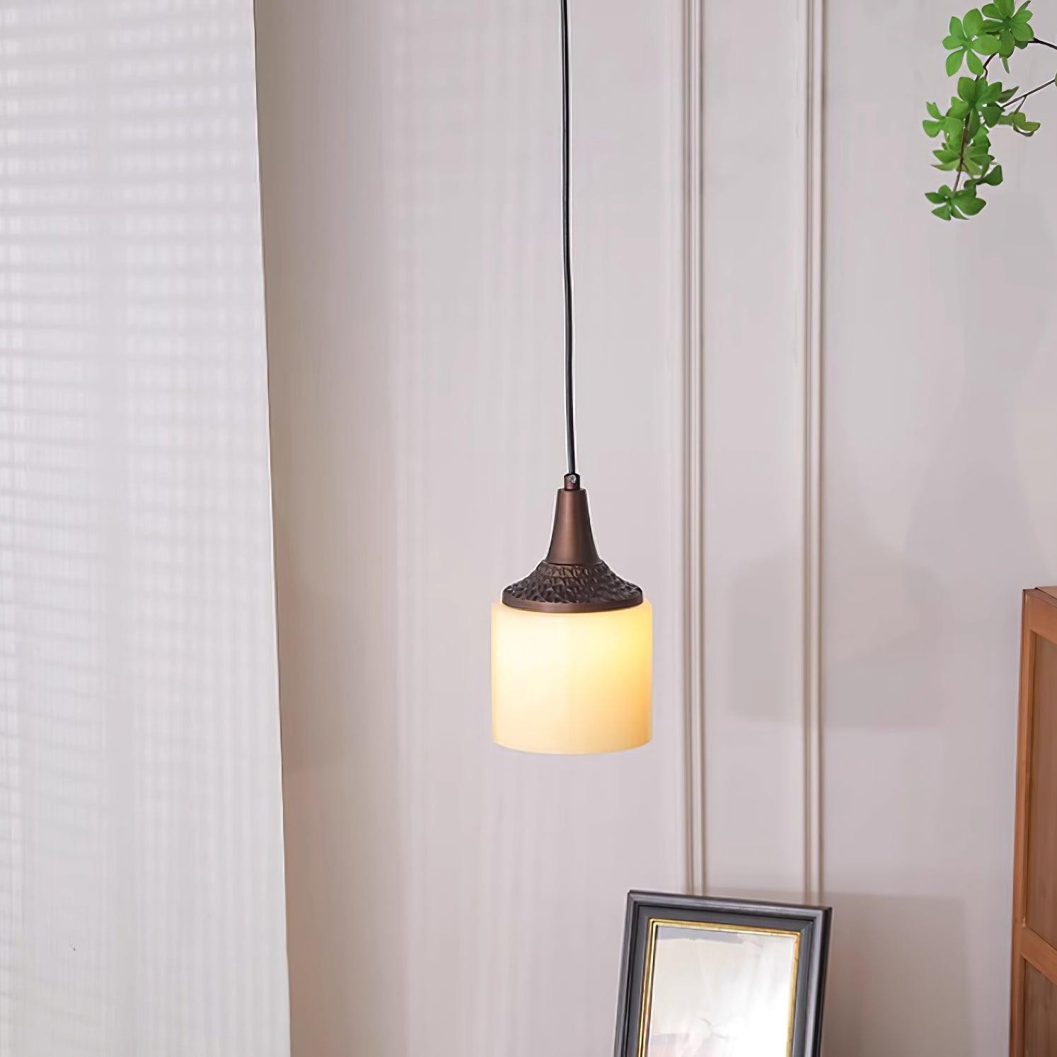 Modern Simple Cream Smooth Small Pendant Lamp K367