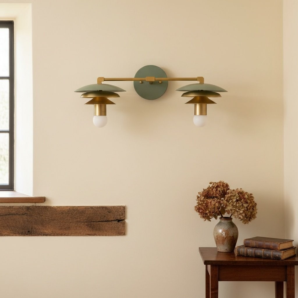 Artivo Layered Brass Vanity Light - Modern Sleek Style Home Bath Accent K1551