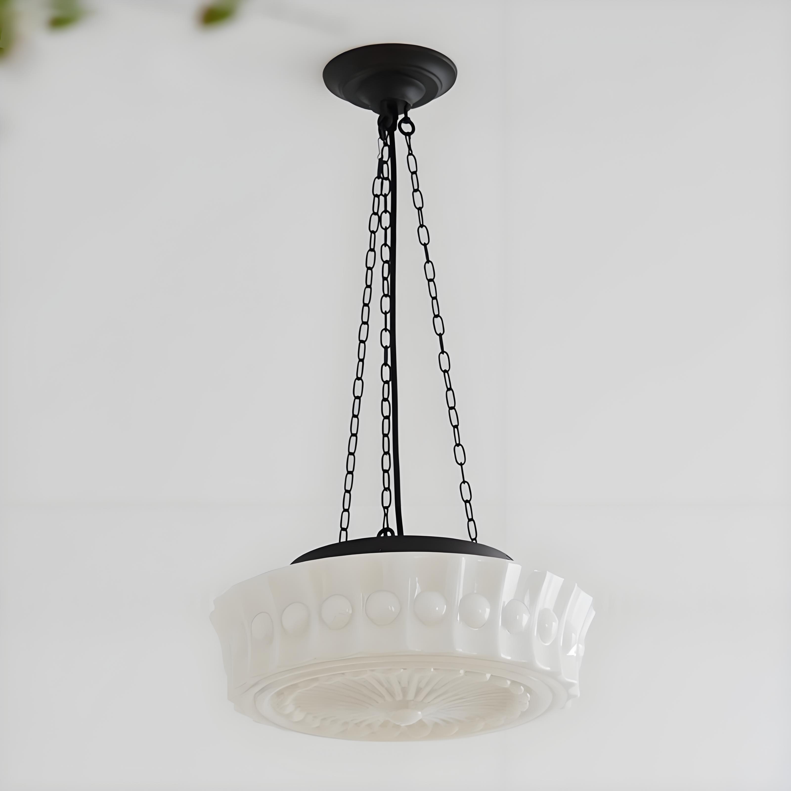 Iron Glass Cylinder Shade Chandelier K827