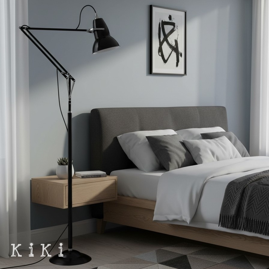 Modryx Modern Movable Arm Floor Lamp - Perfect for Bedroom and Office K2130