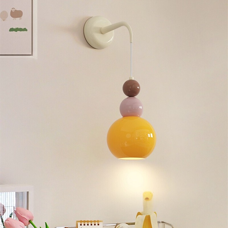 French Style Ice Cream Globe Wall Light K151