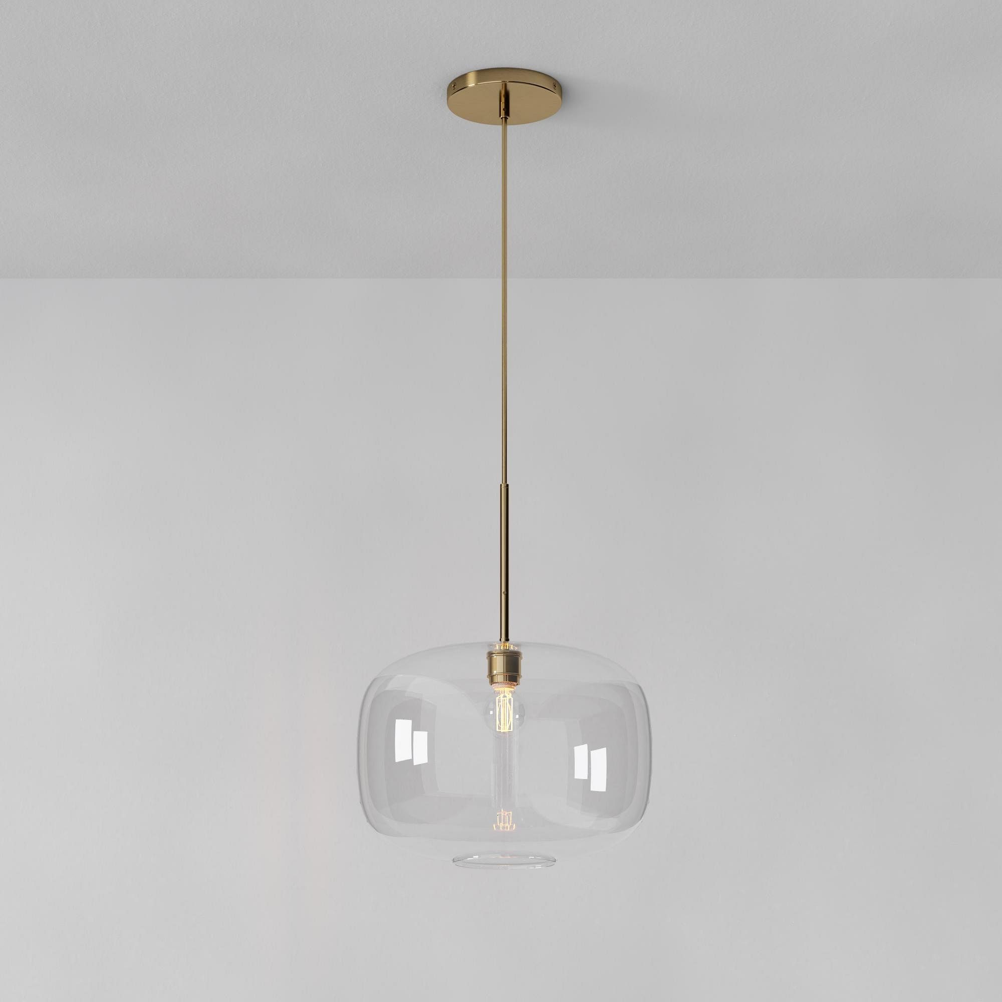 Lumivelle Pebble Pendant Light - Adjustable Glass Shade - Modern Lighting K1403