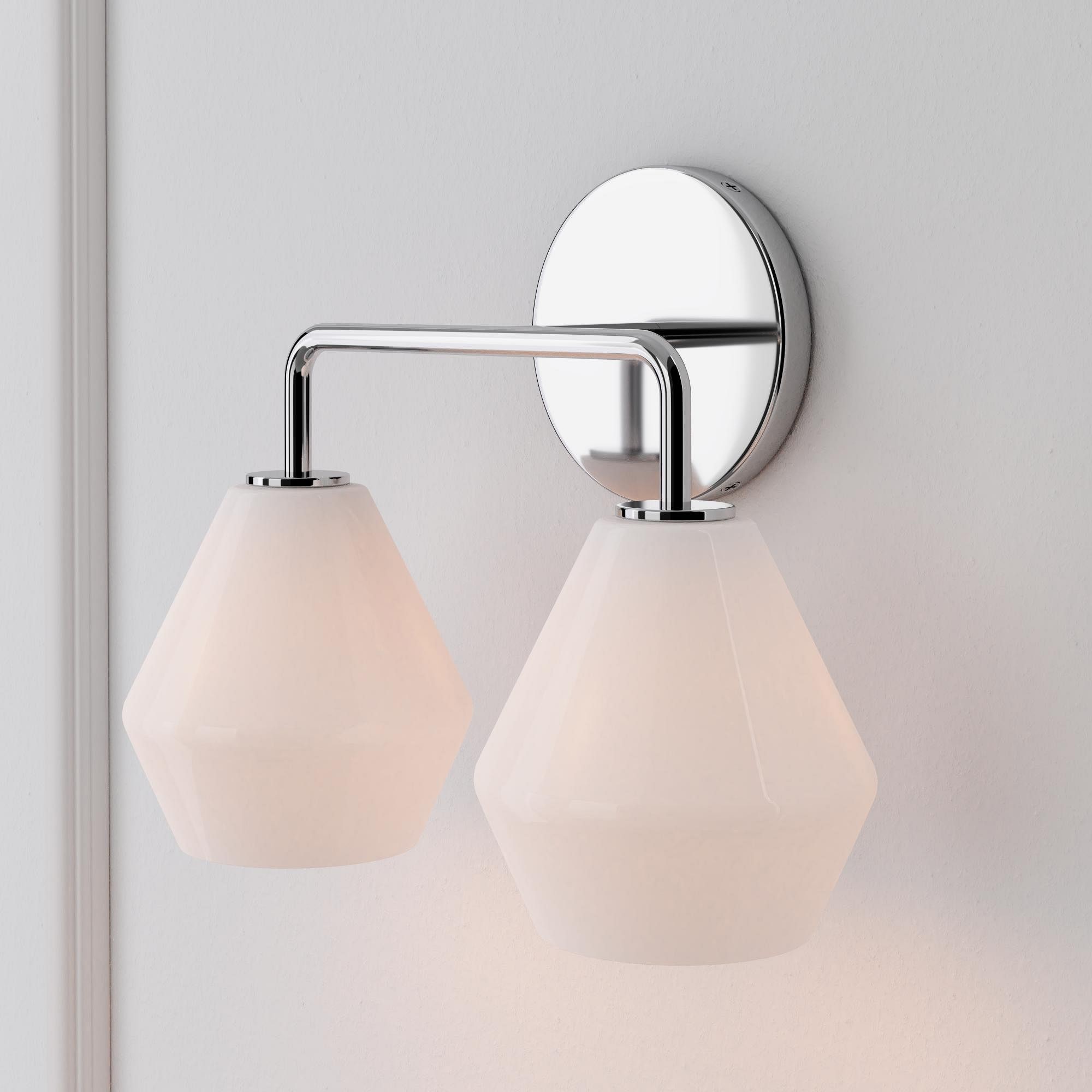 Merin Multi Head Dressing Table Wall Lamp - Metal And Glass Sculptural Lamp K1240
