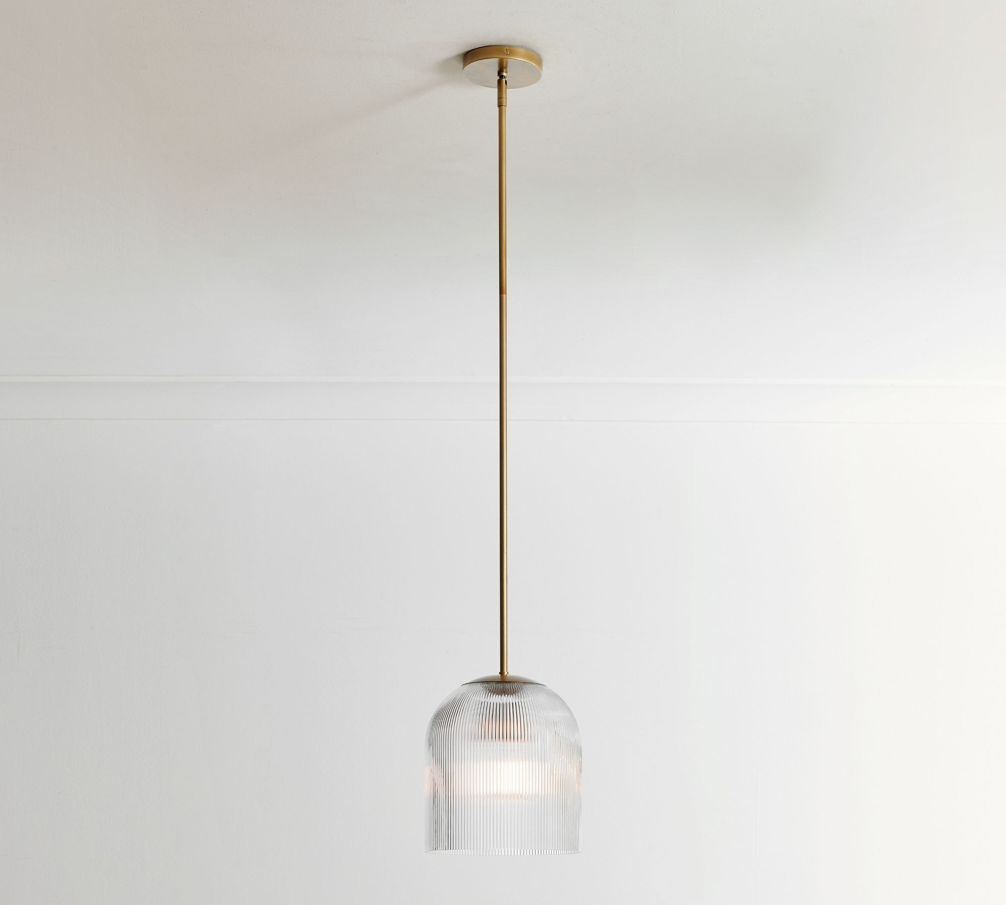 Bravira Textured Glass Pendant Light - Minimalist Modern Lamp for Kitchen Island K1325