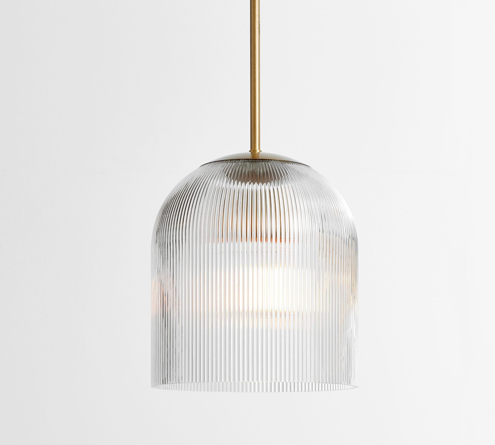 Bravira Textured Glass Pendant Light - Minimalist Modern Lamp for Kitchen Island K1325