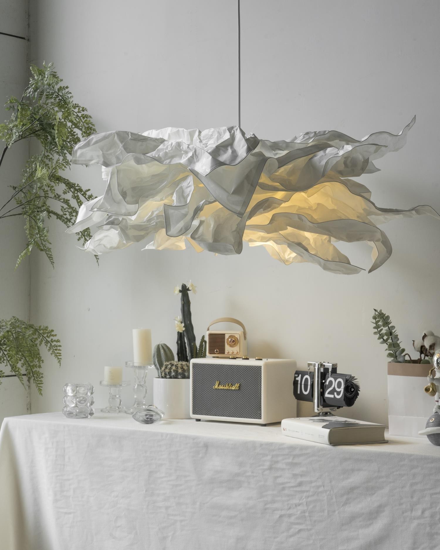 Modern Cream Paper Pendant Lamp K574
