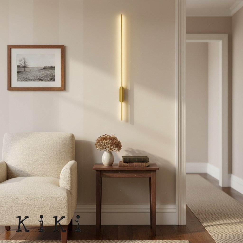 Minimalist Linear Wall Lamp - Long Tube Indoor Wall Sconce for Living Space K2264