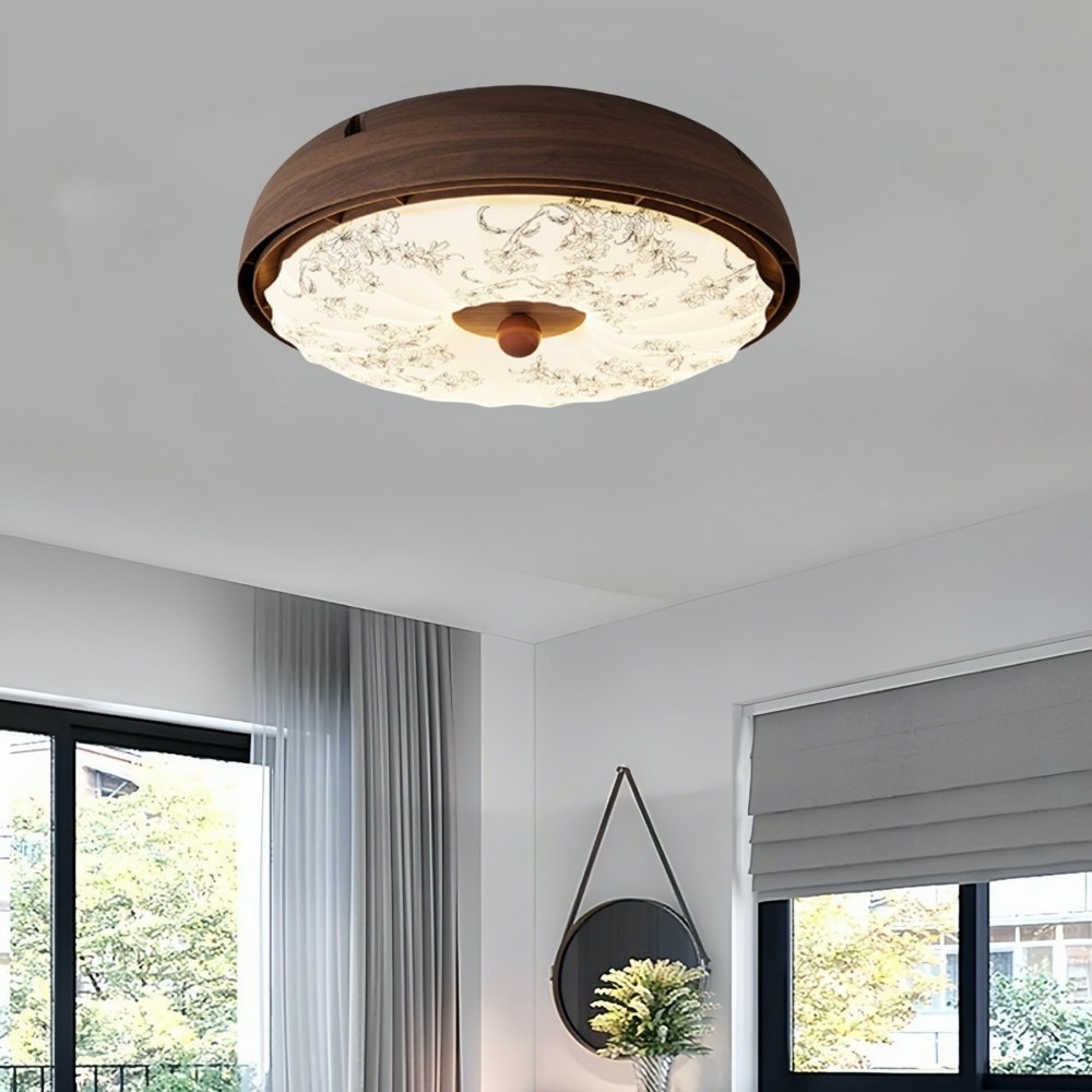 Retro Low Profile Bladeless Led Ceiling Fan Light K1101