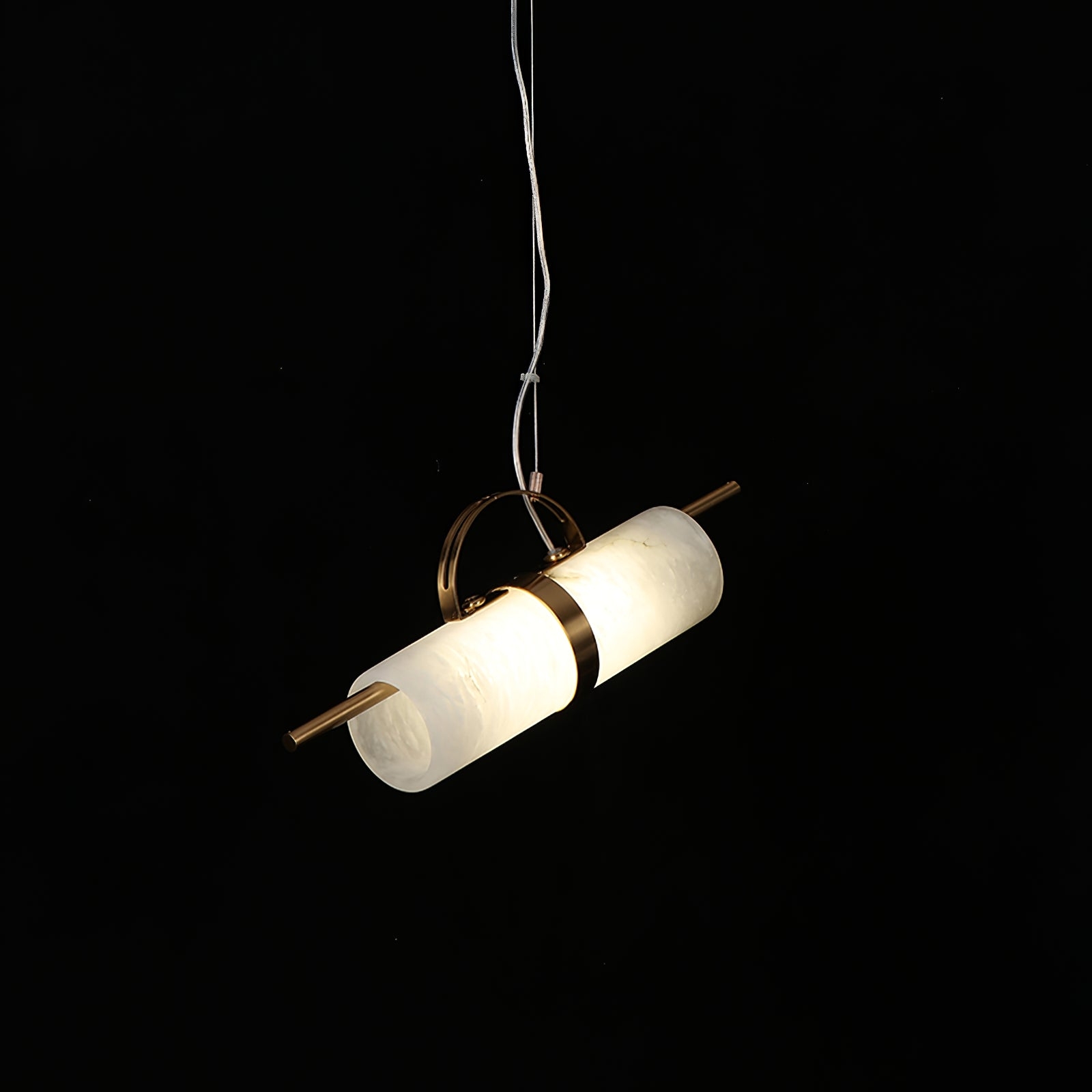Mini Cylindrical Alabaster Pendant Light D421