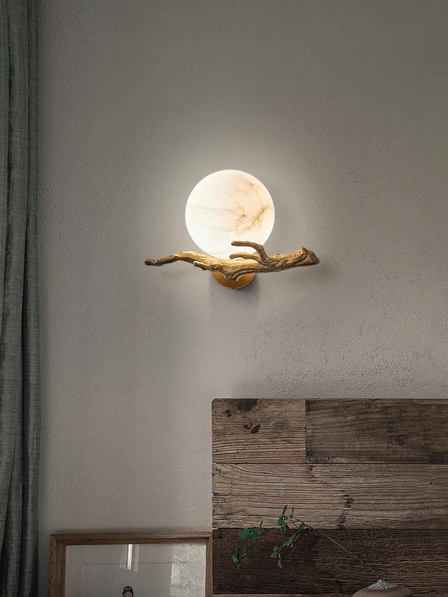 Retro Twigs Alabaster Wall Lamp D435