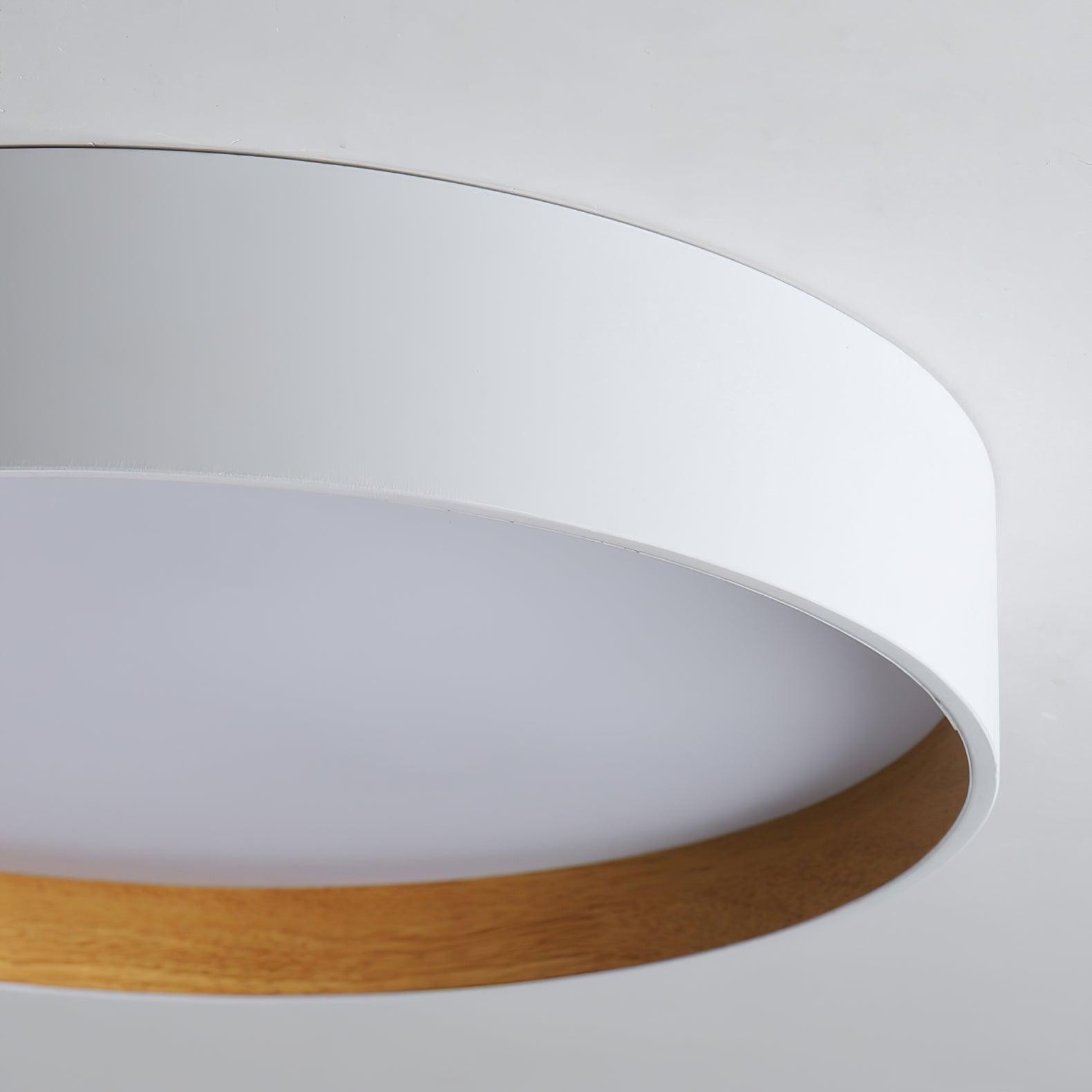 Japanese Minimalist Creative Wood Grain Round LED Ceiling Lamp K647