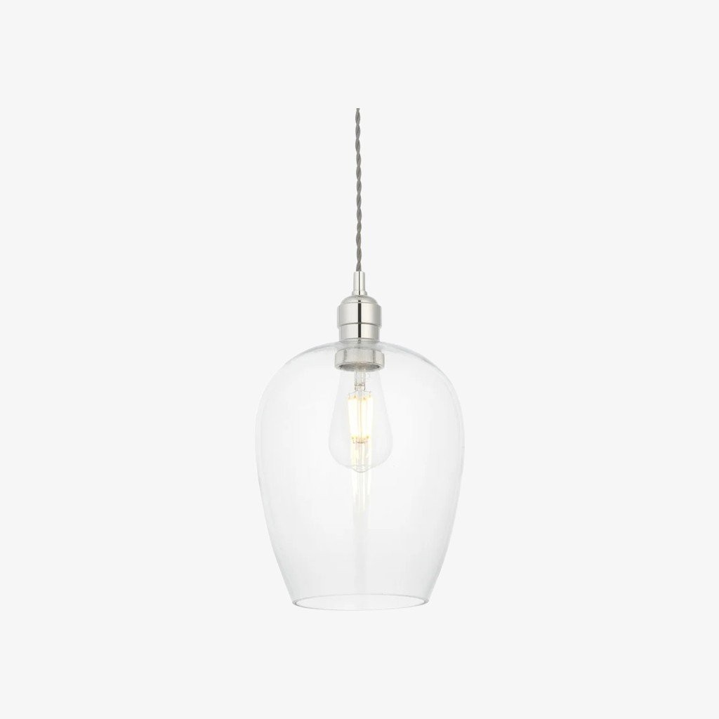 Clarione Height-Adjustable Glass Pendant Light - Classic Art Deco Light K2004