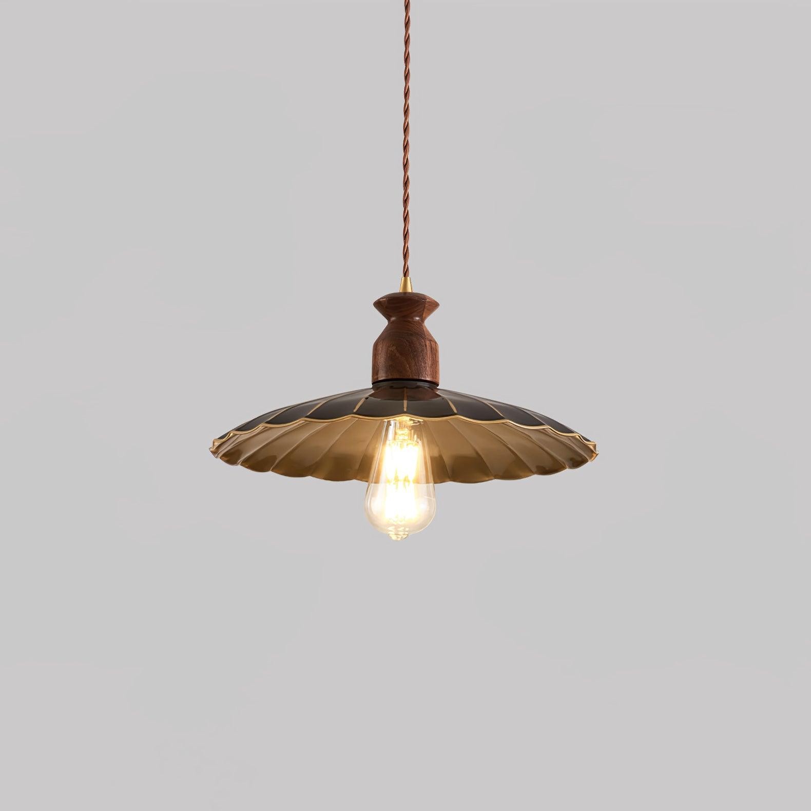 Round Brass Metal Badge Gold Pendant Lamp K272