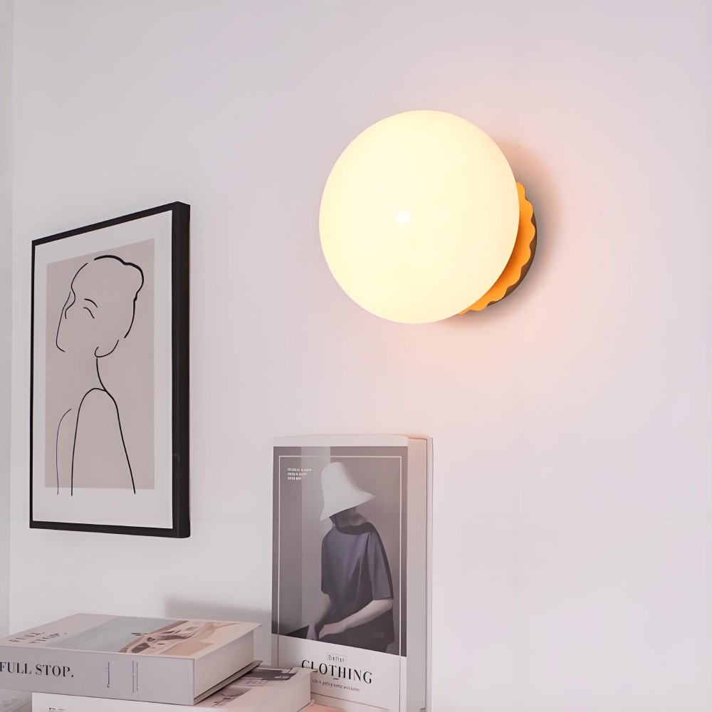 Marshmallow Glass Ball Wall Sconce K166