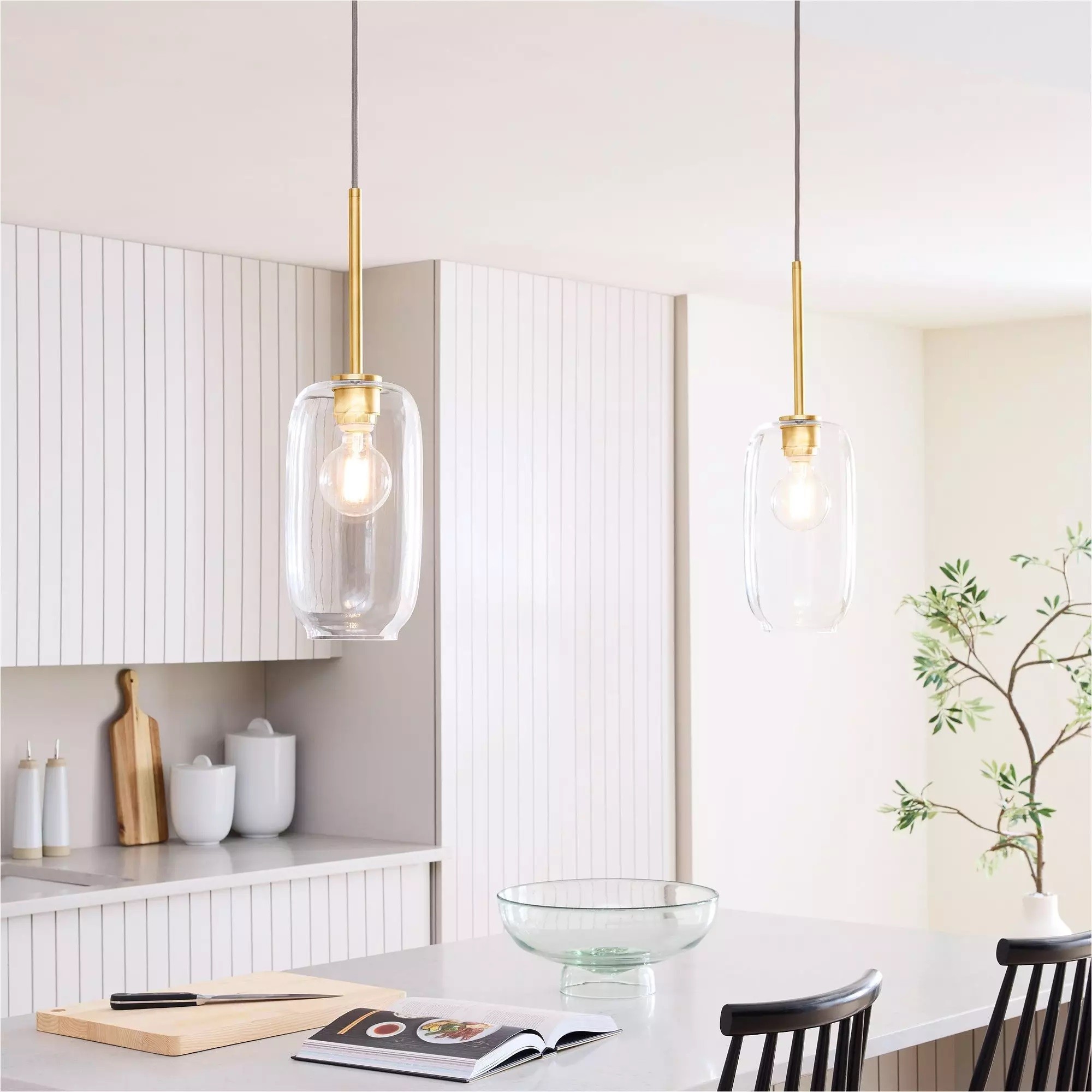Lumivelle Pebble Pendant Light - Adjustable Glass Shade - Modern Lighting K1403