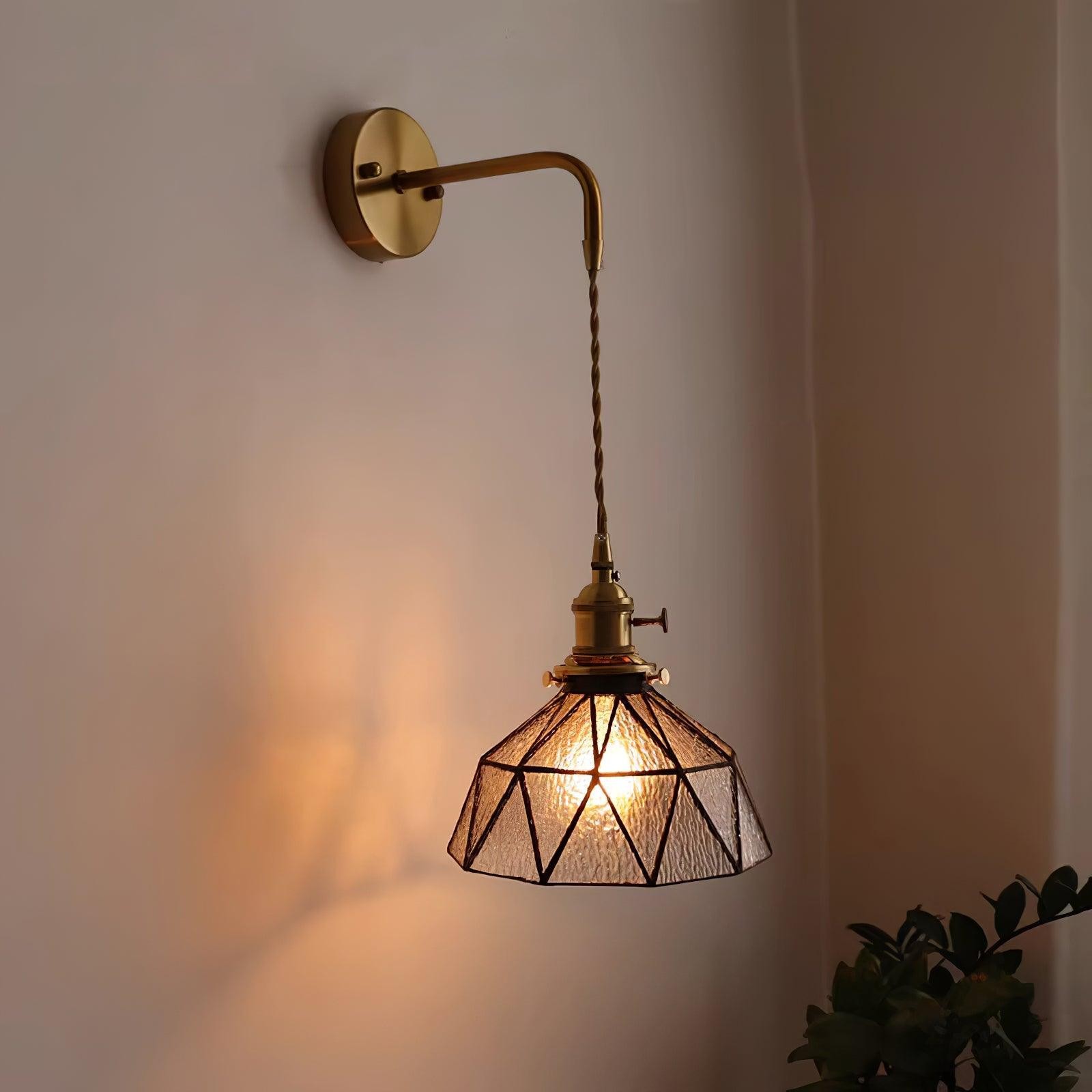 Retro Pastoral Glass Wall Lamp K626