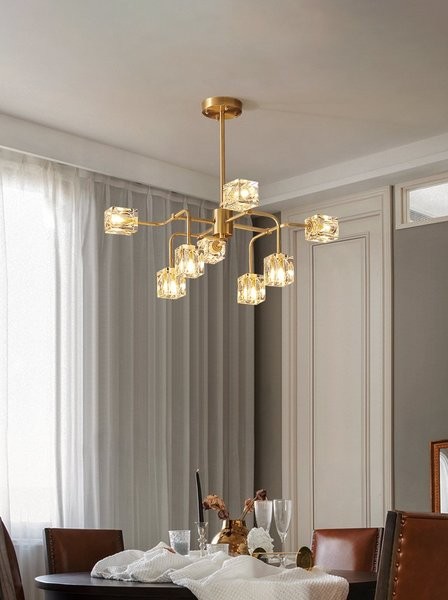 Square Crystal Chandelier/Brass Crystal Chandelier