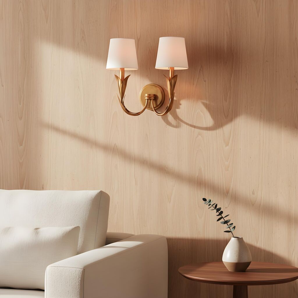 Duova Wall Lamp - Curved Reed-Like Metal Arms Design for Bedroom, Living Room or Bathroom K1662