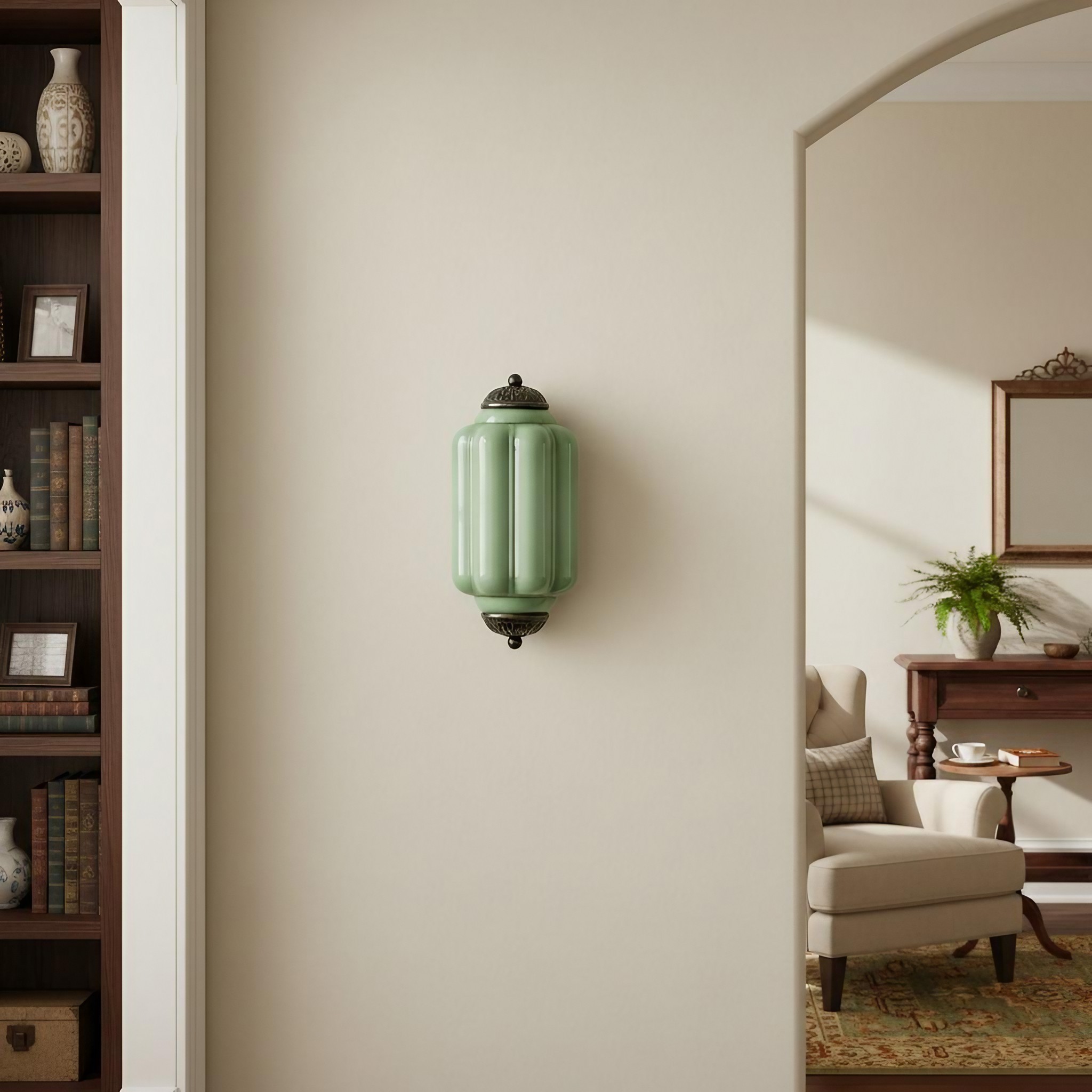 Eloise Long Pumpkin Retro Glass Recessed Wall Lamp K865