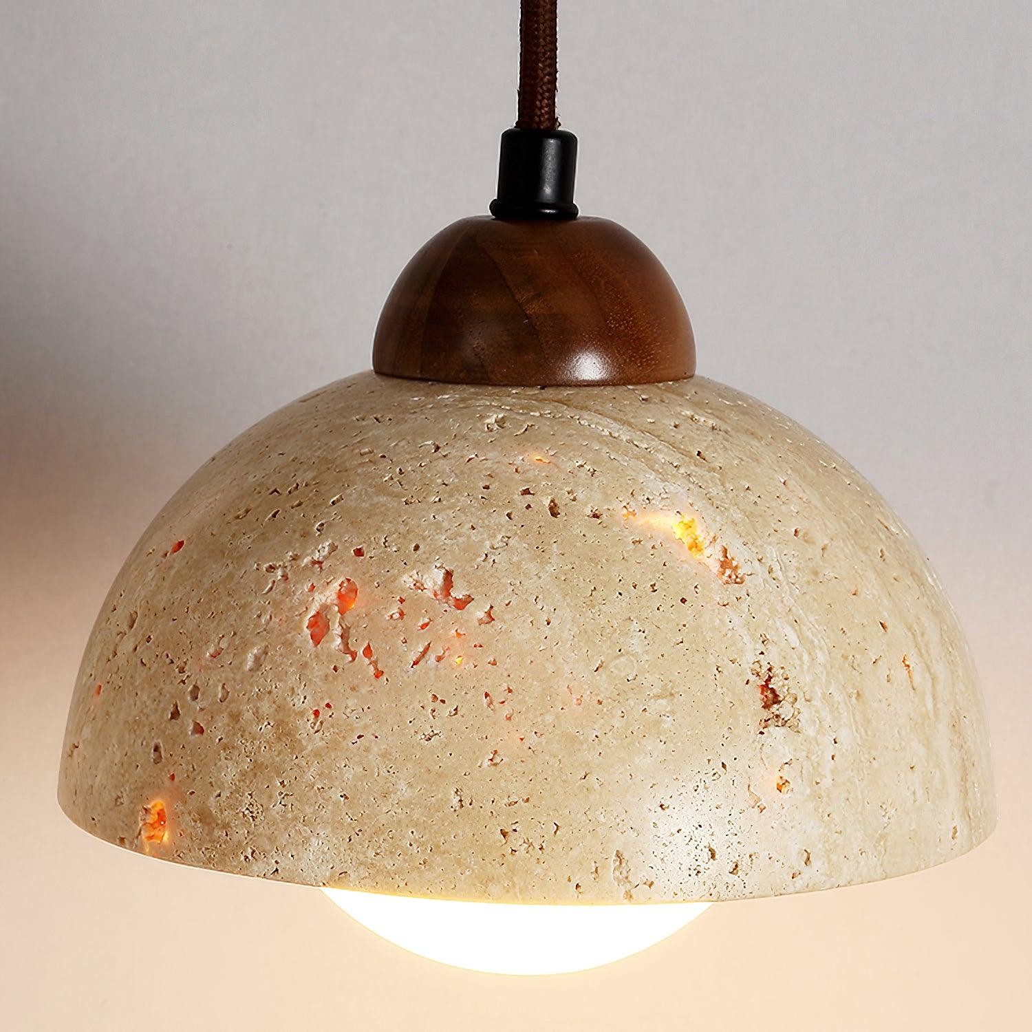 Yellow Travertine Wabi-Sabi Style Pendant Lamp K670
