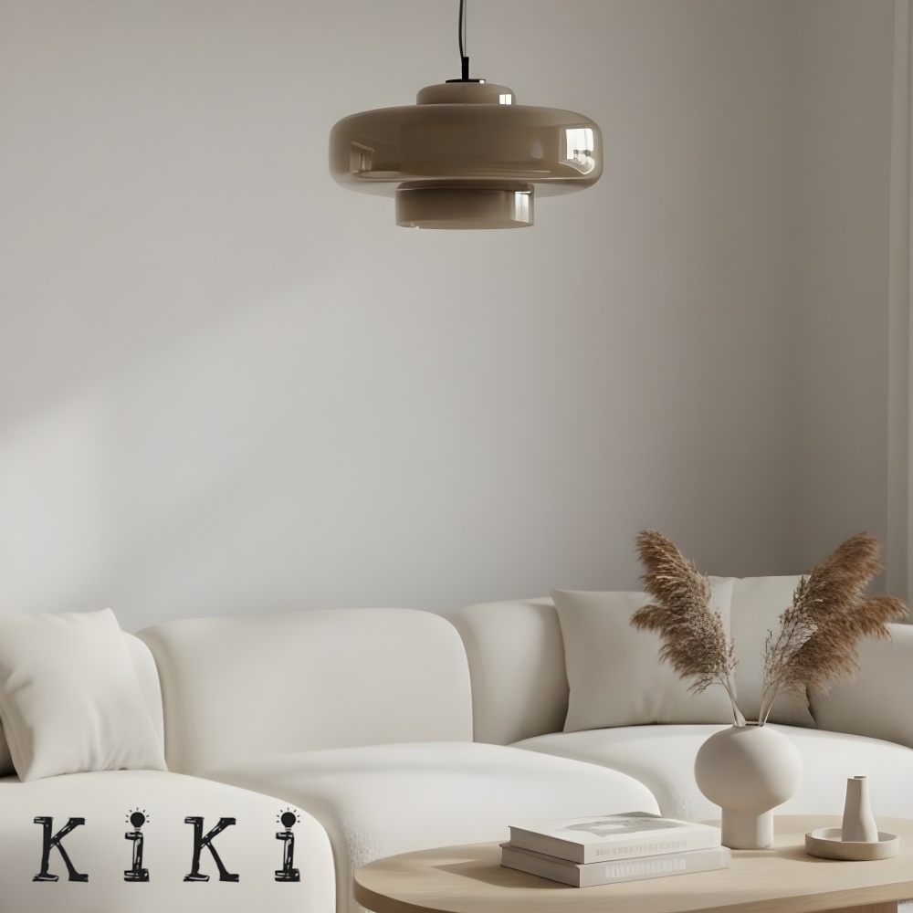 Modern Art Glass Pendant Lamp - Sculptural Hanging Light for Dining and Living K2265