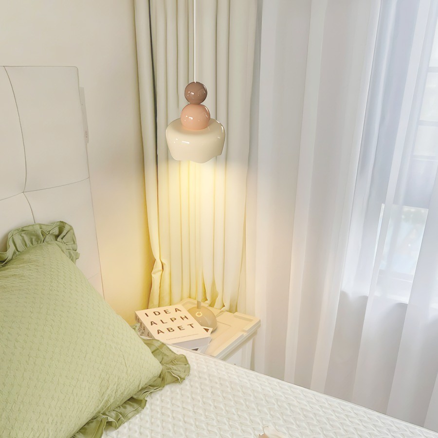 Cream Sunny Rain Doll Resin Pendant Light K146