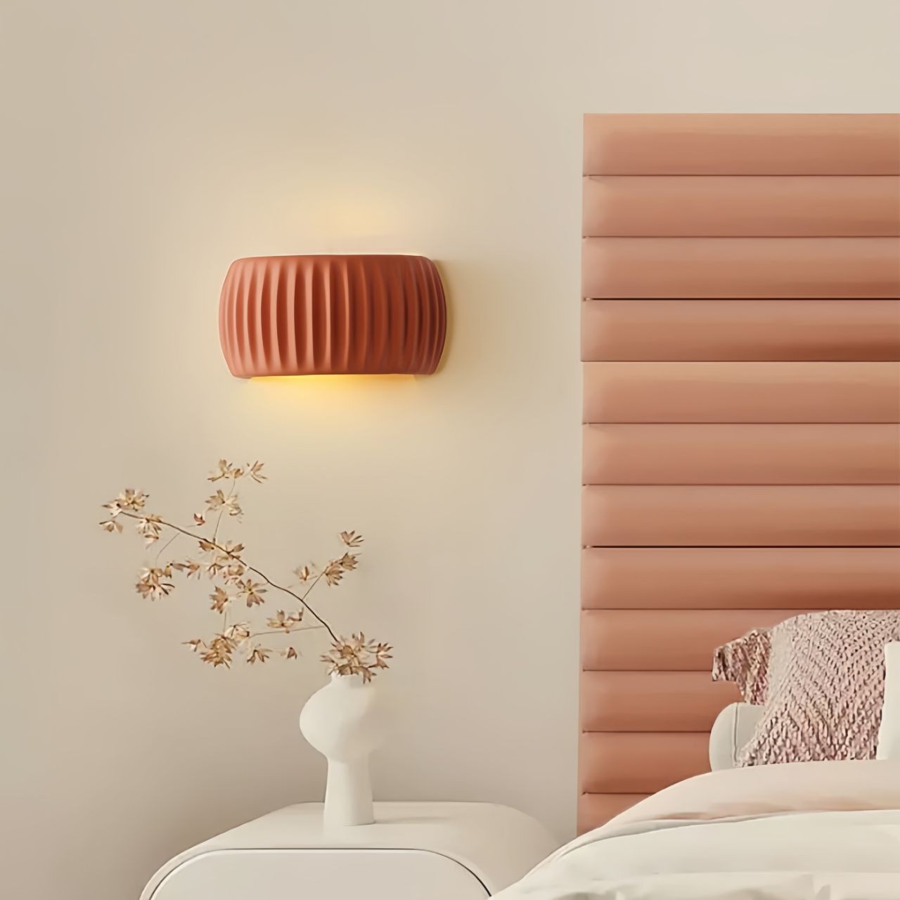 Nordic Minimalist Resin Ribbed Wall Sconce K136