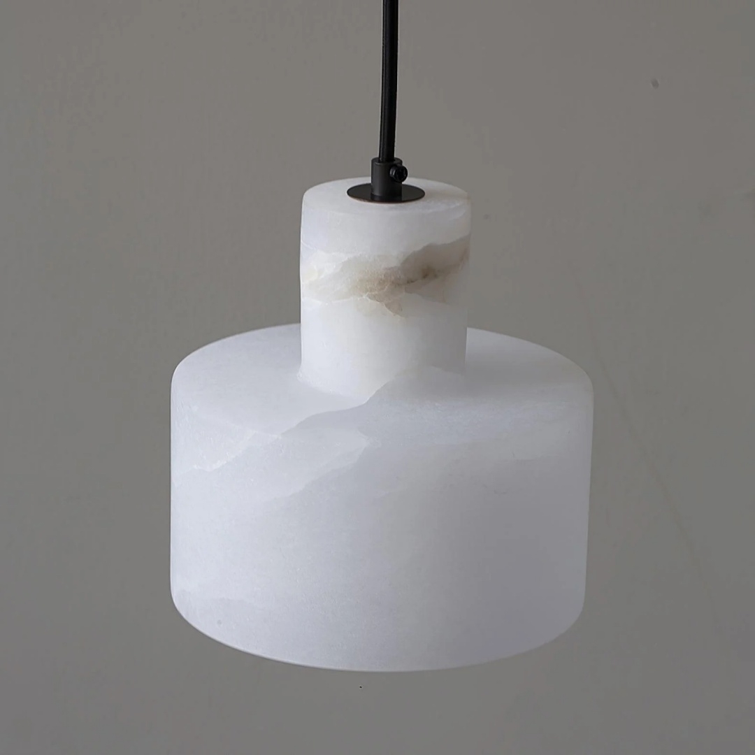 Cylorion Alabaster Pendant Lamp - Modern Minimalist Hanging Light for Dining Room K2328