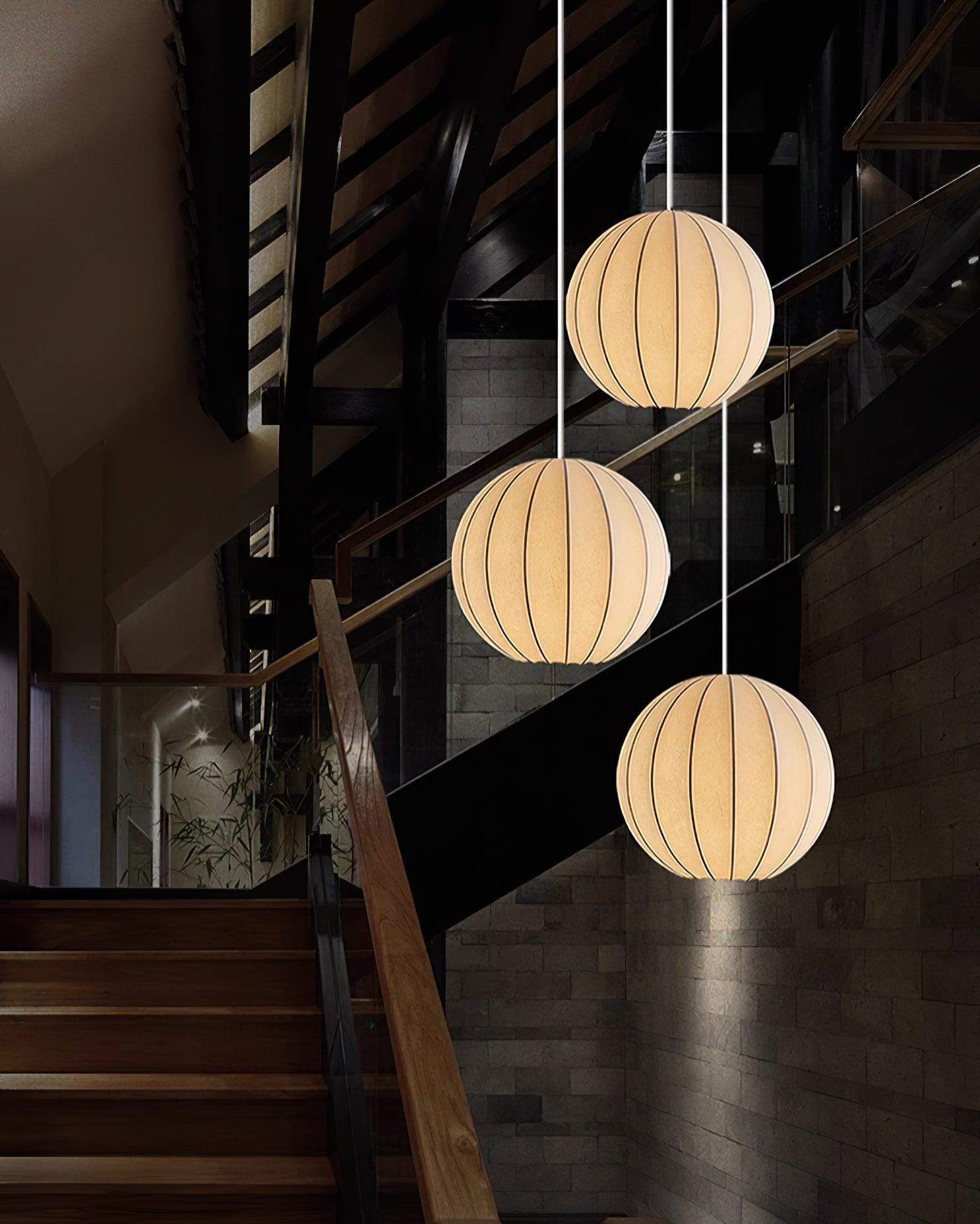 Creative Japanese Minimalist Silk Pendant Lamp For Restaurant K438