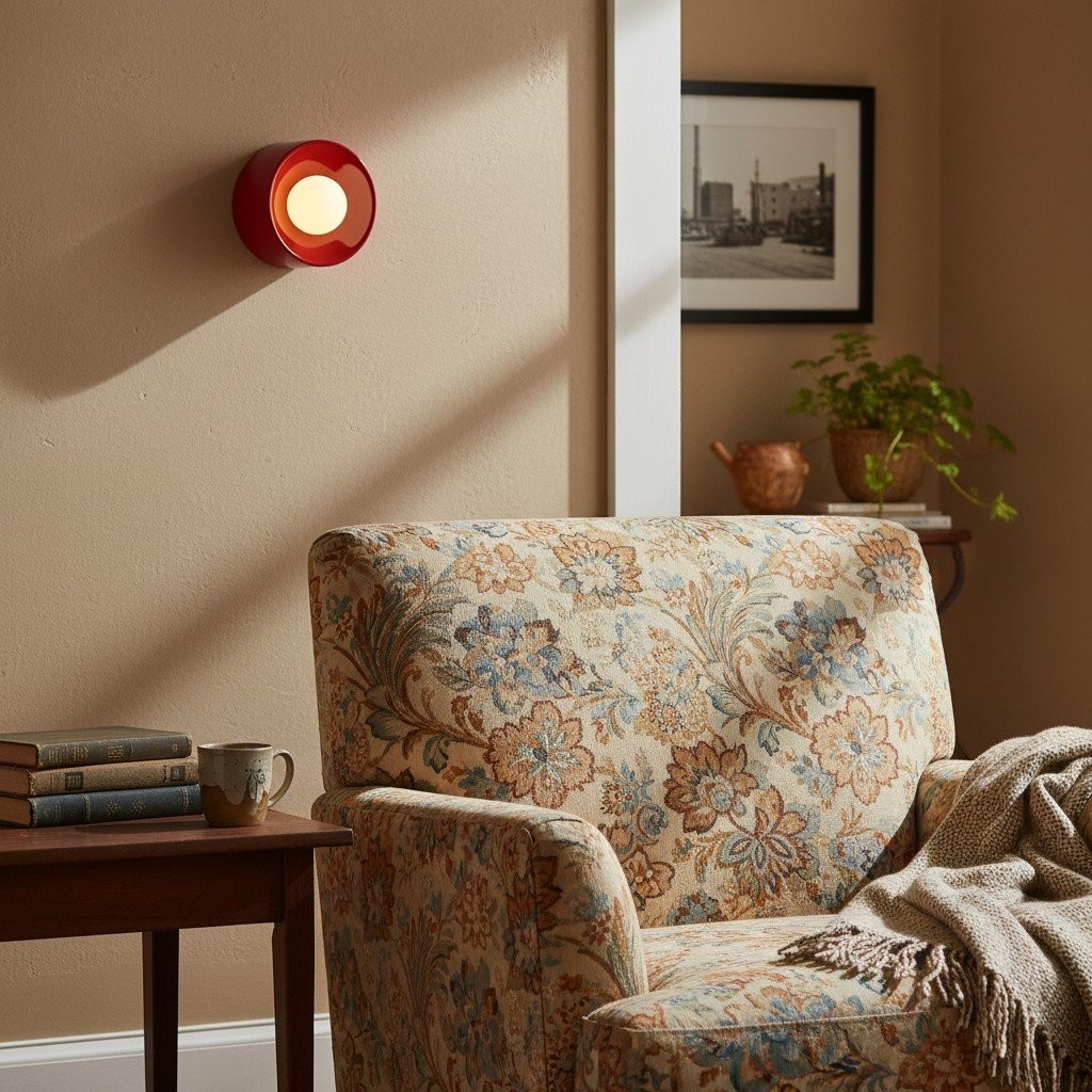 Ceranova Glazed Round Ceramic Wall Lamp - Modern Wall Lighting for Bedrooms and Hallways K2076