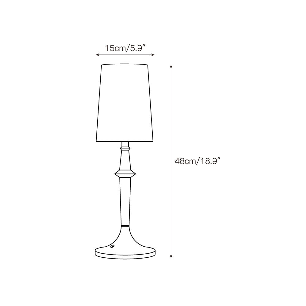 Devon Black Table Lamp (Built-in Battery) D709