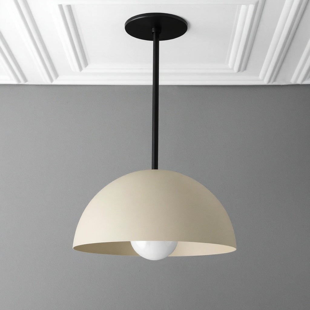 Metio Dome Neutral Dome Pendant - Modern Metal Accent Lighting K1526