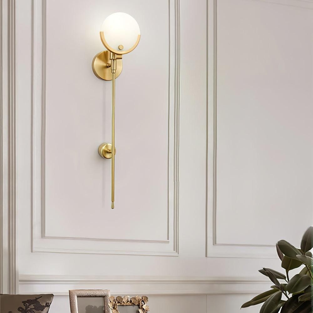 Metal Brass Spherical Bedroom Wall Lamp K247