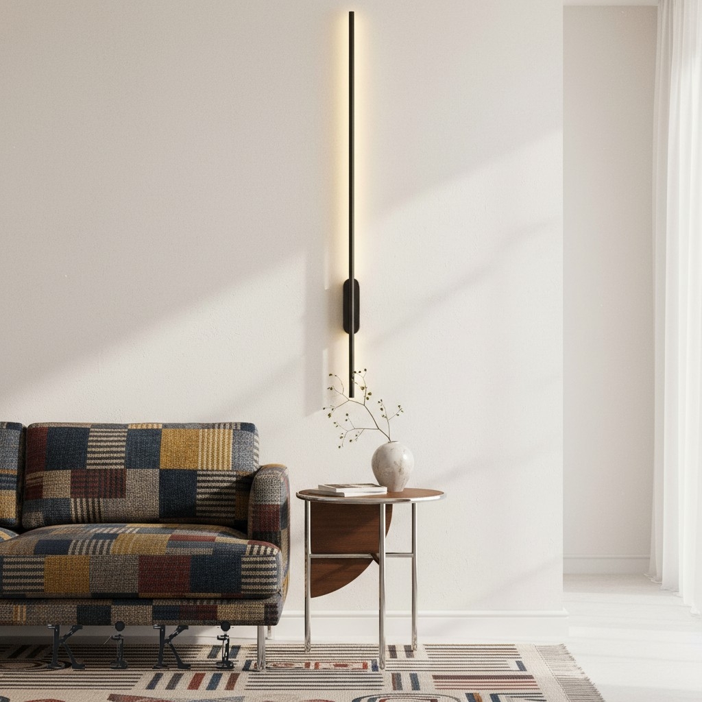 Minimalist Linear Wall Lamp - Long Tube Indoor Wall Sconce for Living Space K2264