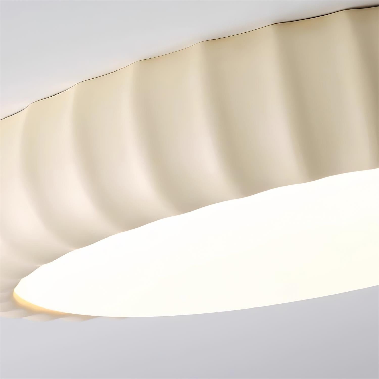 Simple Cream Style Wave Round Ceiling Light K446