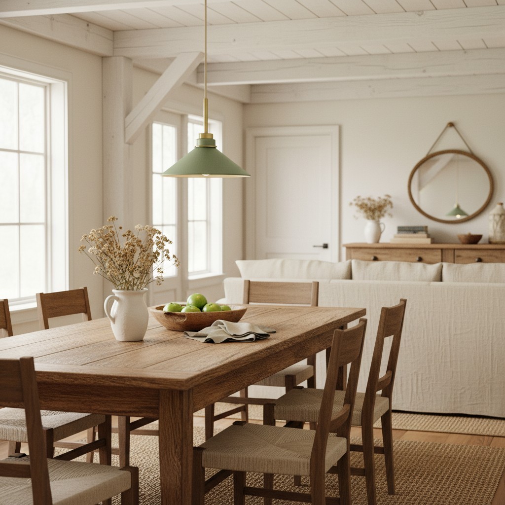 Aurenza Round Pendant Light – Timeless Farmhouse Style for Any Interior K1139