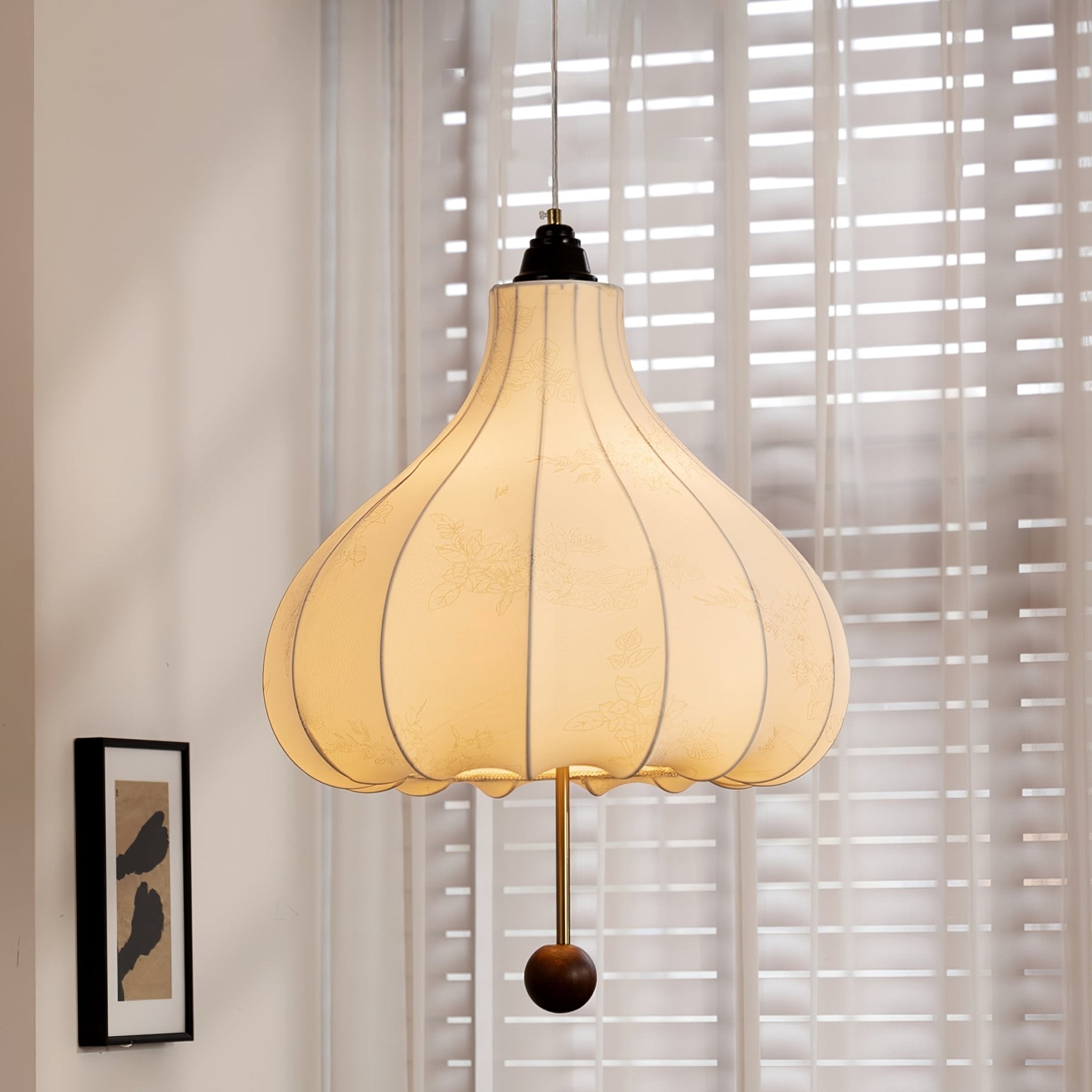 Retro Chestnut Fabric Pendant Light K318
